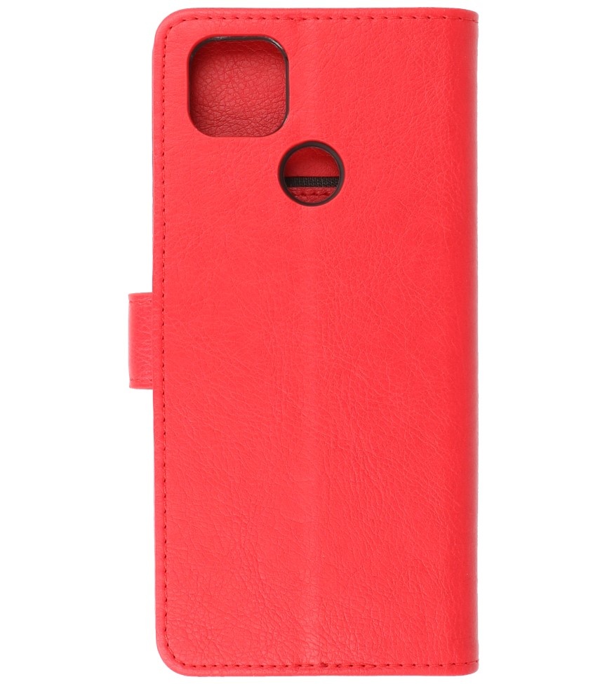 Bookstyle Wallet Cases Hoesje voor Moto G9 Power 2020 Rood