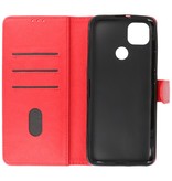 Bookstyle Wallet Cases Hoesje voor Moto G9 Power 2020 Rood