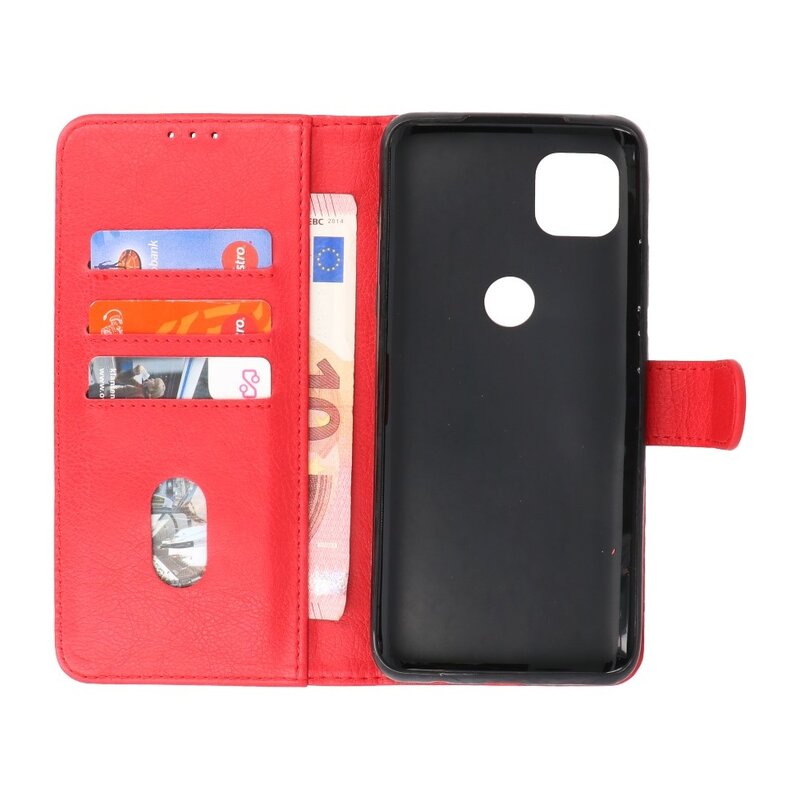 Bookstyle Wallet Cases Hoesje voor Motorola Moto G 5G Rood