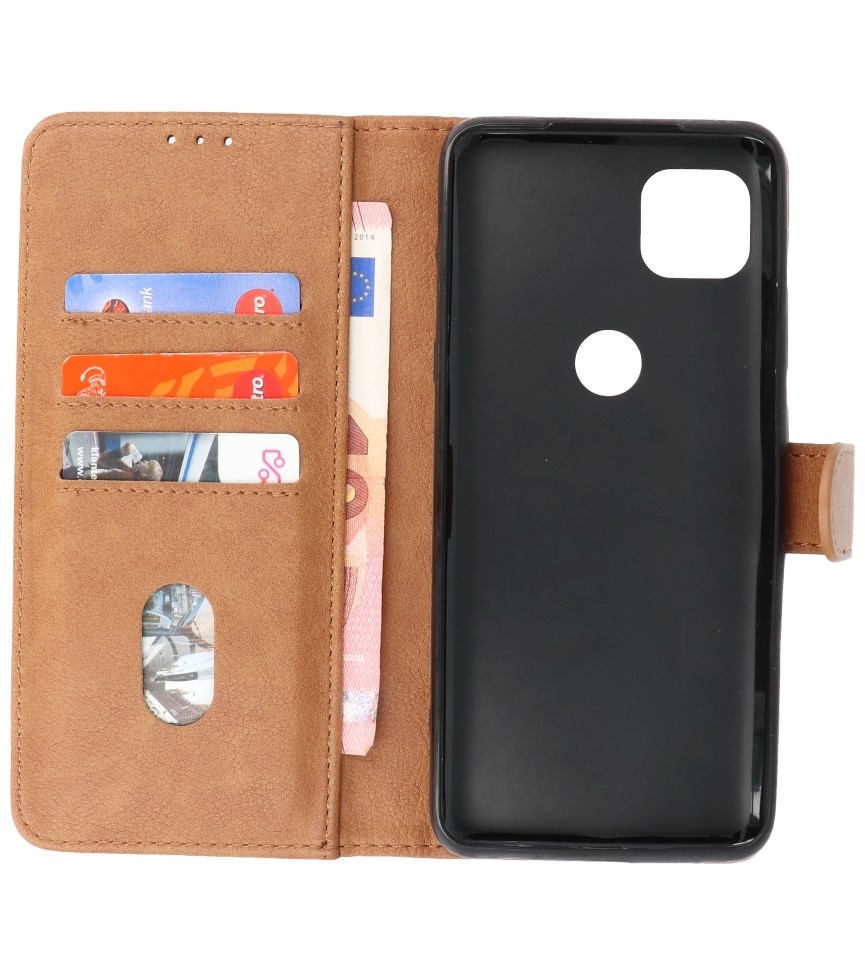 Bookstyle Wallet Cases Hoesje voor Motorola Moto G 5G Bruin