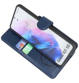 Étui portefeuille de luxe pour Samsung Galaxy S21 Navy