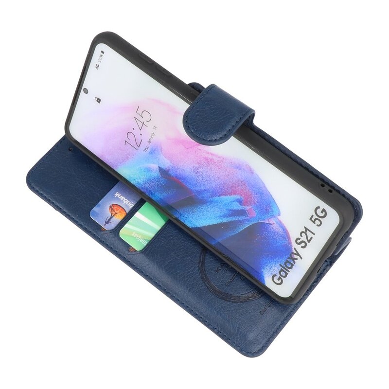 Luksus pungetui til Samsung Galaxy S21 Navy