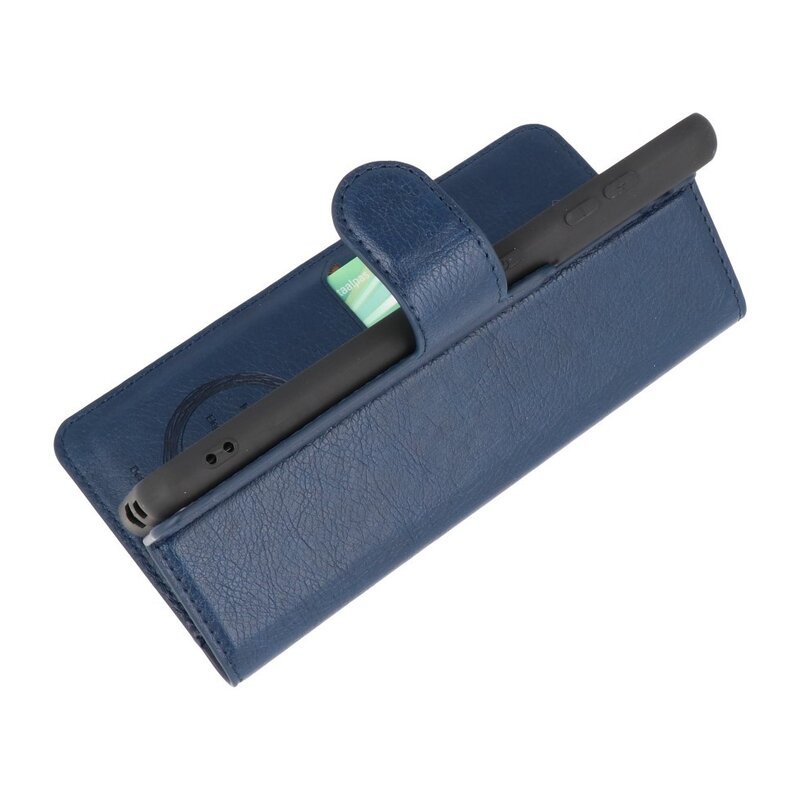 Estuche de lujo tipo billetera para Samsung Galaxy S21 Navy