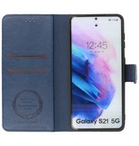 Étui portefeuille de luxe pour Samsung Galaxy S21 Navy