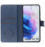 Luxus Brieftasche Fall für Samsung Galaxy S21 Navy