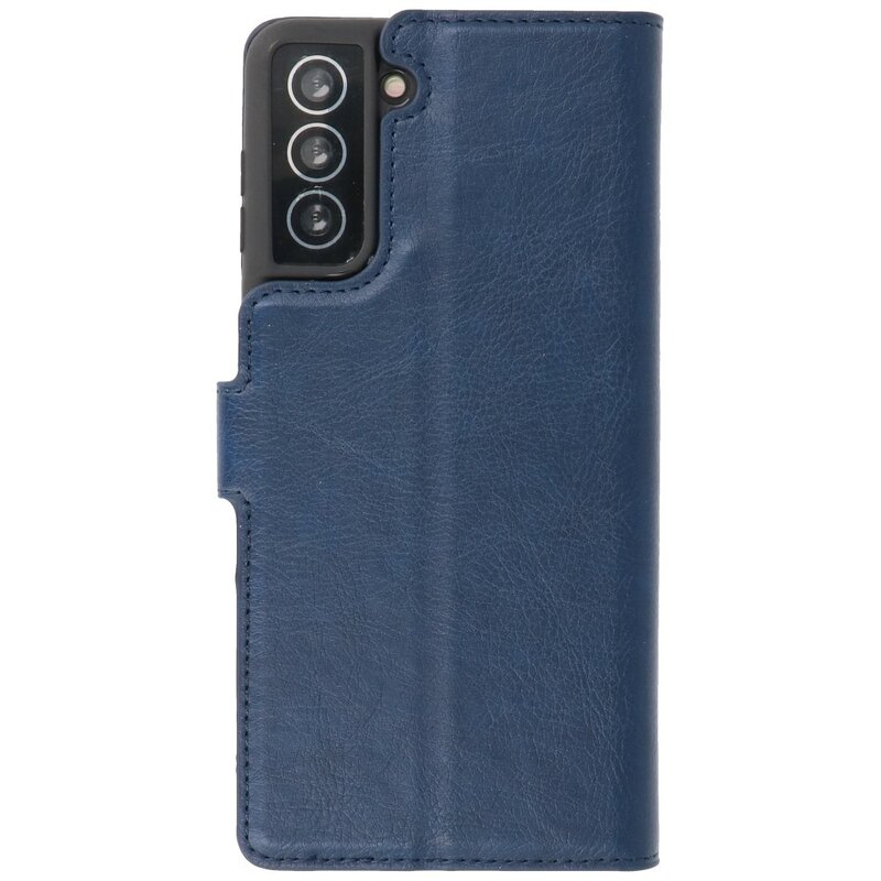 Estuche de lujo tipo billetera para Samsung Galaxy S21 Navy