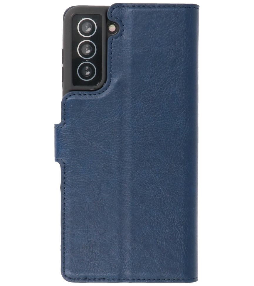 Étui portefeuille de luxe pour Samsung Galaxy S21 Navy