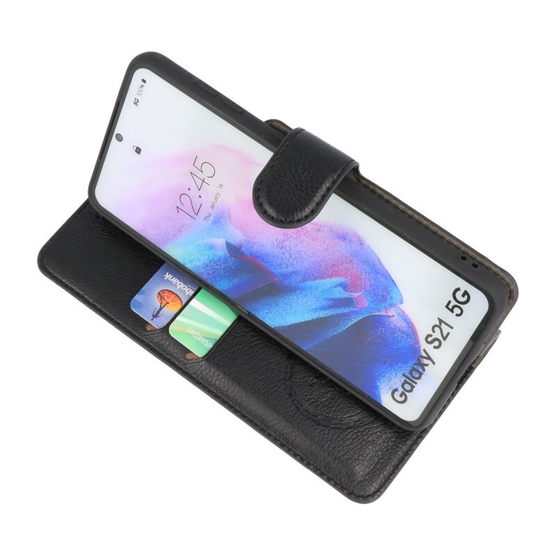 Luksus pungetui til Samsung Galaxy S21 sort