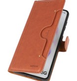 Etui Portefeuille de Luxe pour Samsung Galaxy S21 Marron