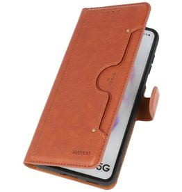 Etui Portefeuille de Luxe pour Samsung Galaxy S21 Marron