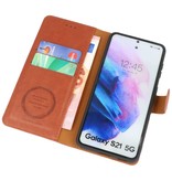 Luxury Wallet Case for Samsung Galaxy S21 Brown