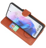 Funda Cartera de Lujo para Samsung Galaxy S21 Marrón