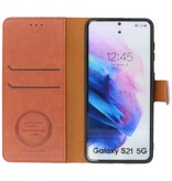 Luxus Brieftasche Fall für Samsung Galaxy S21 Brown