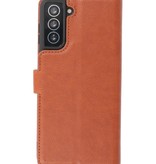 Luxury Wallet Case for Samsung Galaxy S21 Brown