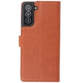 Custodia a portafoglio di lusso per Samsung Galaxy S21 marrone