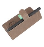 Custodia a portafoglio di lusso per Samsung Galaxy S21 grigia