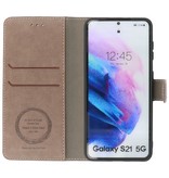 Luxus-Brieftasche für Samsung Galaxy S21 Grau