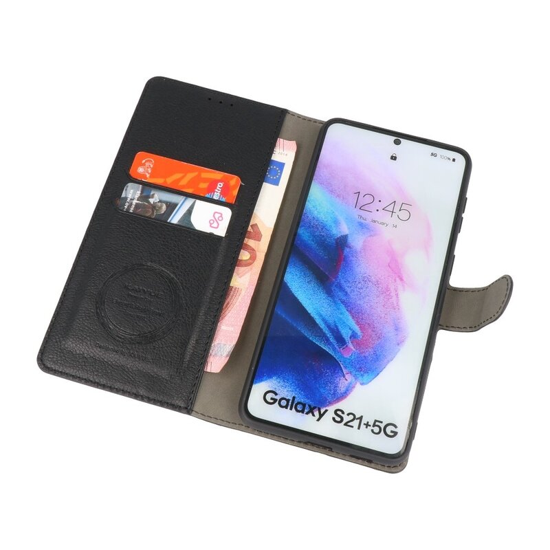 Funda Cartera de Lujo para Samsung Galaxy S21 Plus Negra