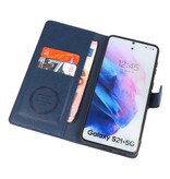 Luxe Portemonnee Hoesje voor Samsung Galaxy S21 Plus Navy