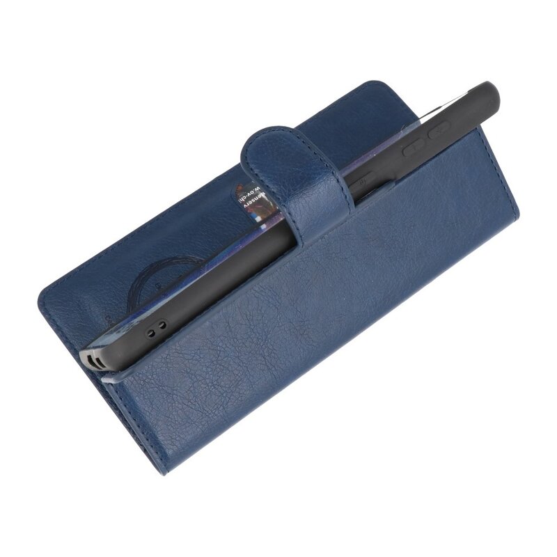 Luxe Portemonnee Hoesje voor Samsung Galaxy S21 Plus Navy