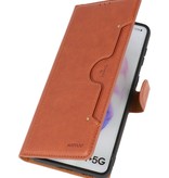 Luxury Wallet Case for Samsung Galaxy S21 Plus Brown