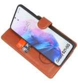 Funda Cartera de Lujo para Samsung Galaxy S21 Plus Marrón