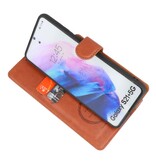 Funda Cartera de Lujo para Samsung Galaxy S21 Plus Marrón