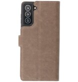 Funda Cartera de Lujo para Samsung Galaxy S21 Plus Gris