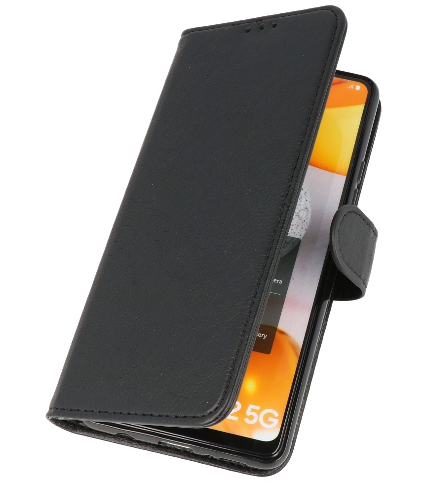 Bookstyle Wallet Cases Hülle für Samsung Galaxy A42 5G Schwarz