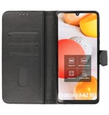 Custodia a portafoglio Bookstyle per Samsung Galaxy A42 5G nera