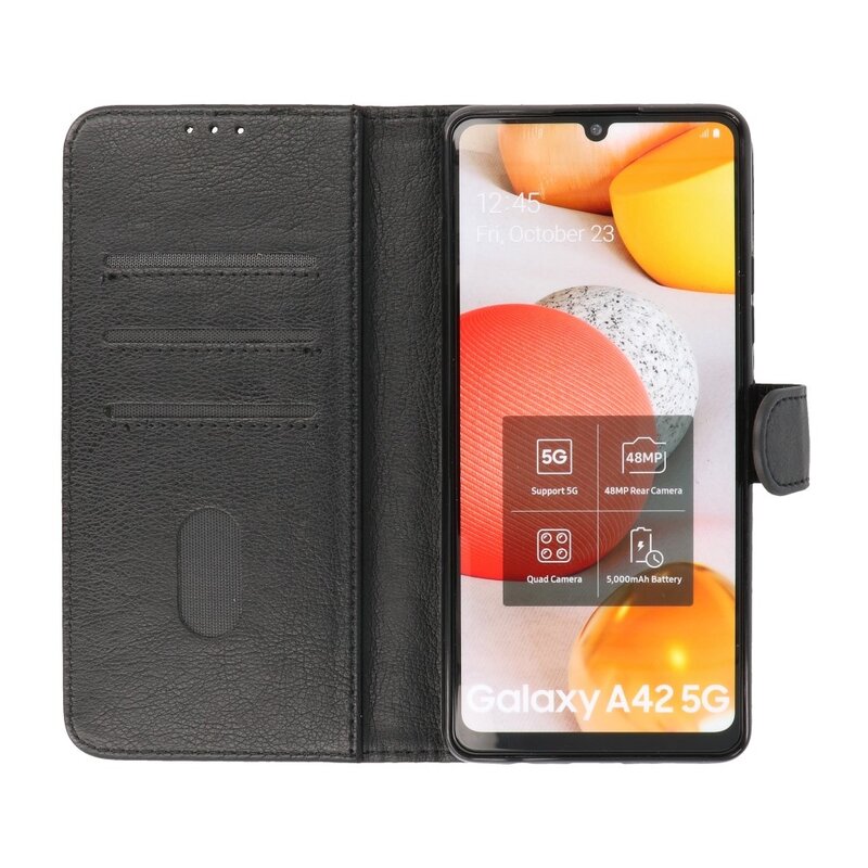 Bookstyle Wallet Cases Case for Samsung Galaxy A42 5G Black