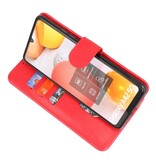 Bookstyle Wallet Cases Hoesje voor Samsung Galaxy A42 5G Rood