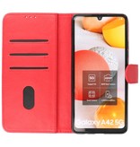 Bookstyle Wallet Cases Hoesje voor Samsung A42 5G Rood