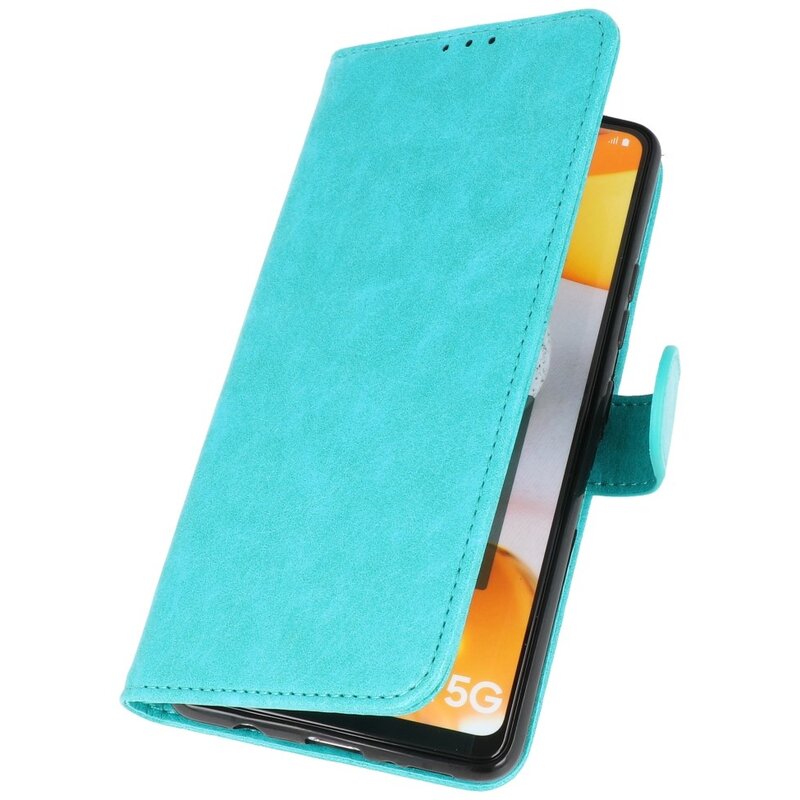 Bookstyle Wallet Tasker Taske til Samsung Galaxy A42 5G Grøn