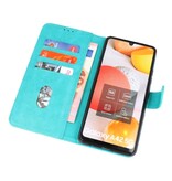 Bookstyle Wallet Tasker Taske til Samsung Galaxy A42 5G Grøn