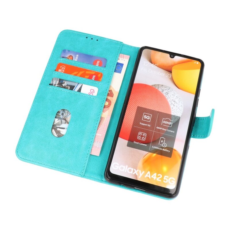 Estuche Bookstyle Wallet Cases para Samsung Galaxy A42 5G Verde