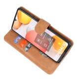 Custodia a portafoglio Bookstyle per Samsung Galaxy A42 5G marrone
