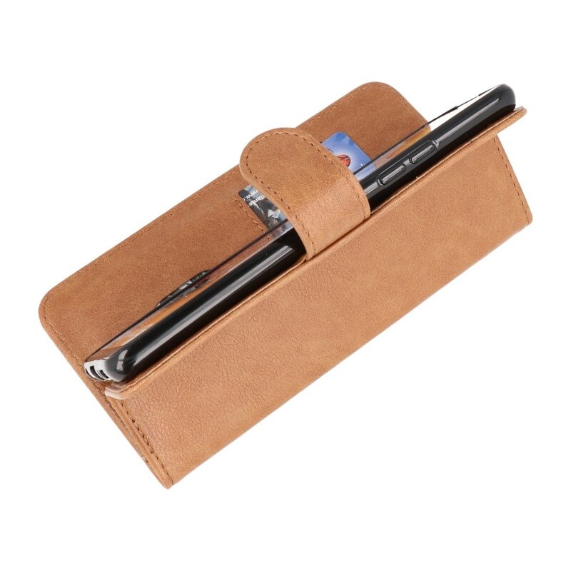 Custodia a portafoglio Bookstyle per Samsung Galaxy A42 5G marrone