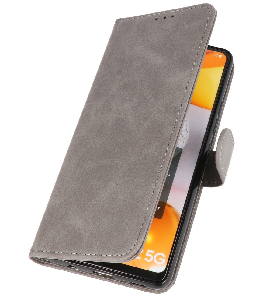 Bookstyle Wallet Cases Case for Samsung Galaxy A42 5G Gray