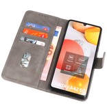 Custodia a portafoglio Bookstyle per Samsung Galaxy A42 5G grigio