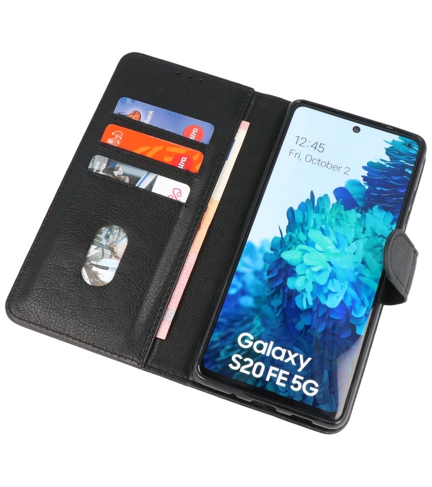 Bookstyle Tegnebog Etui til Samsung Galaxy S20 FE Sort