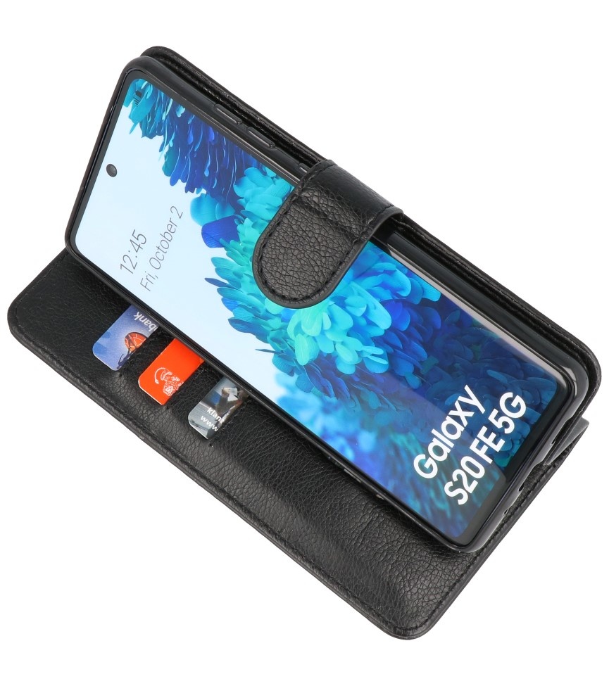 Bookstyle Wallet Cases Hülle für Samsung Galaxy S20 FE Schwarz