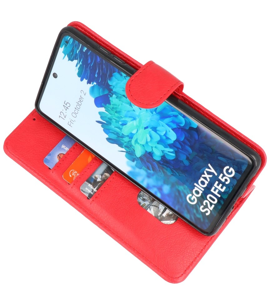 Custodia a portafoglio Bookstyle per Samsung Galaxy S20 FE Red