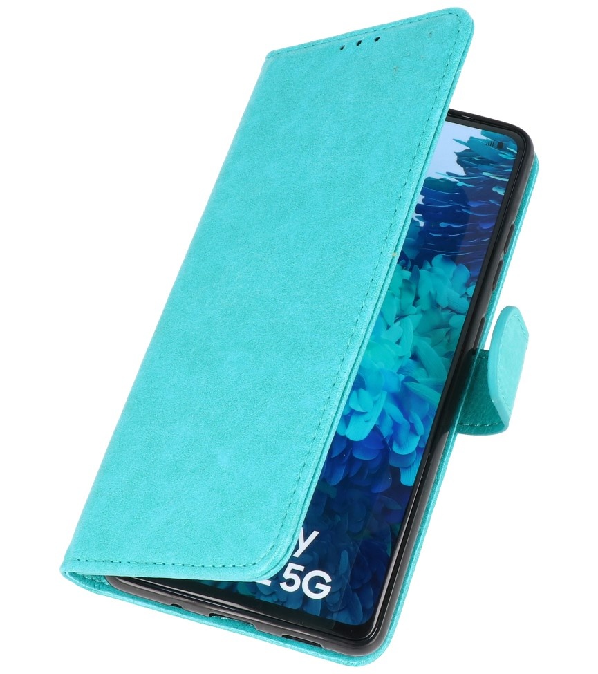 Bookstyle Wallet Tasker Taske til Samsung Galaxy S20 FE Grøn