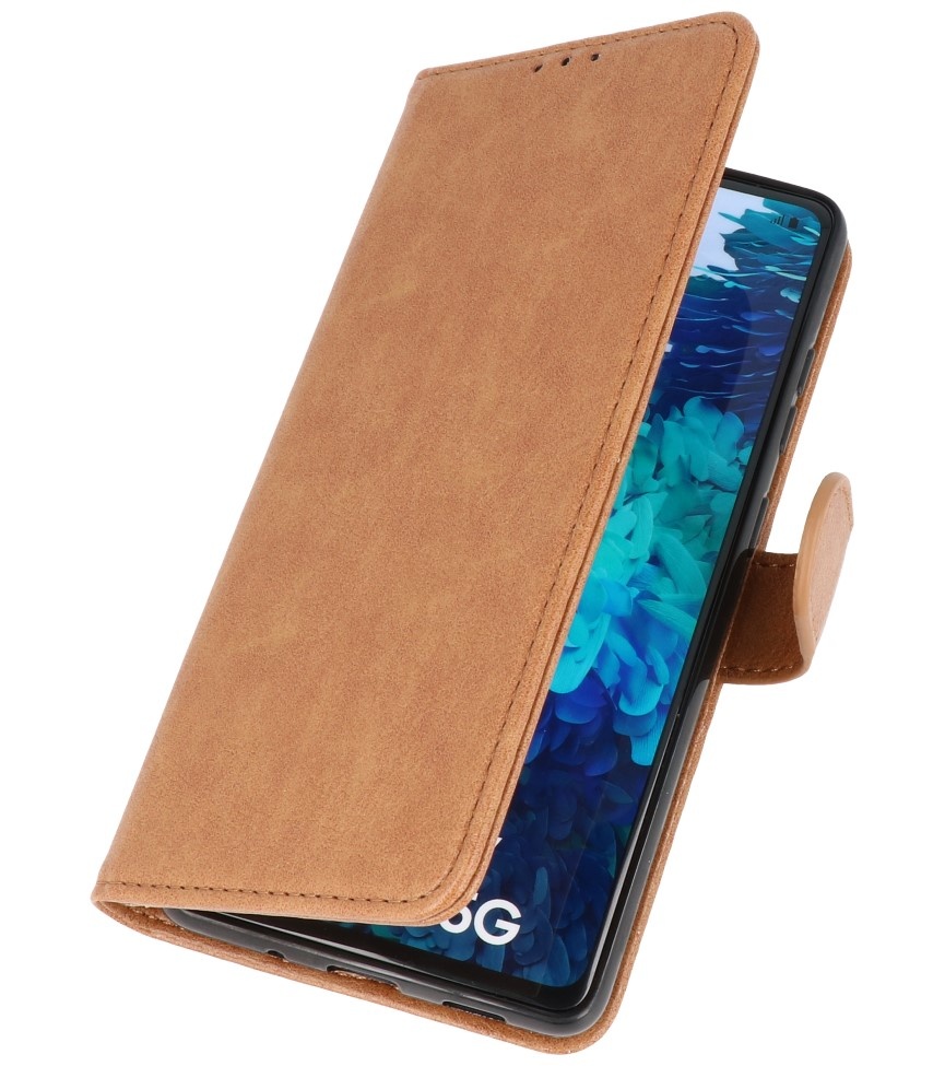 Bookstyle Wallet Cases Hoesje voor Samsung Galaxy S20 FE Bruin