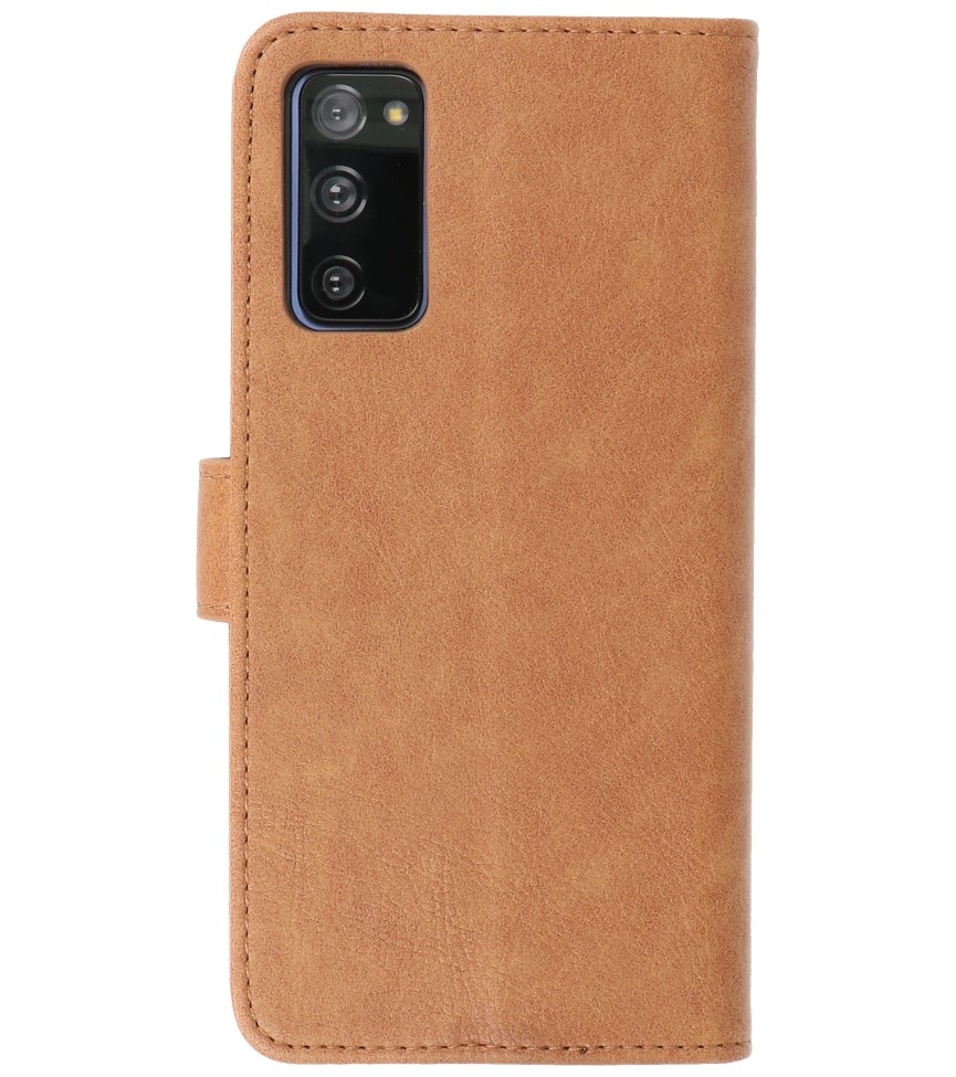 Bookstyle Wallet Cases Etui pour Samsung Galaxy S20 FE Marron