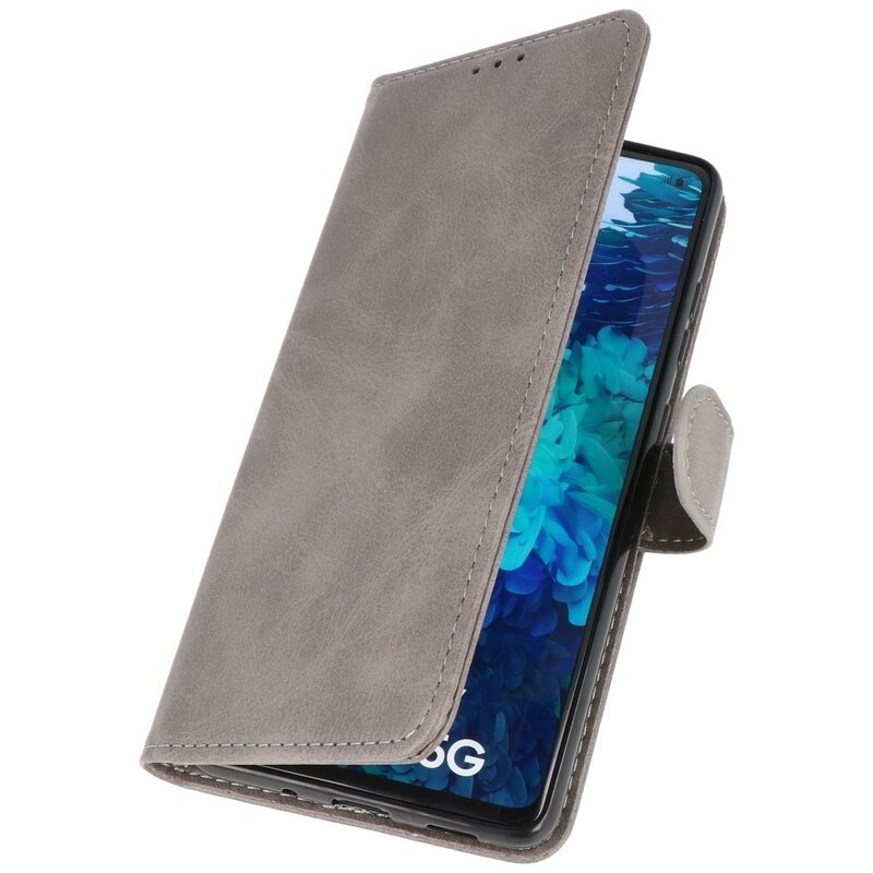 Custodia a portafoglio Bookstyle per Samsung Galaxy S20 FE Grigio