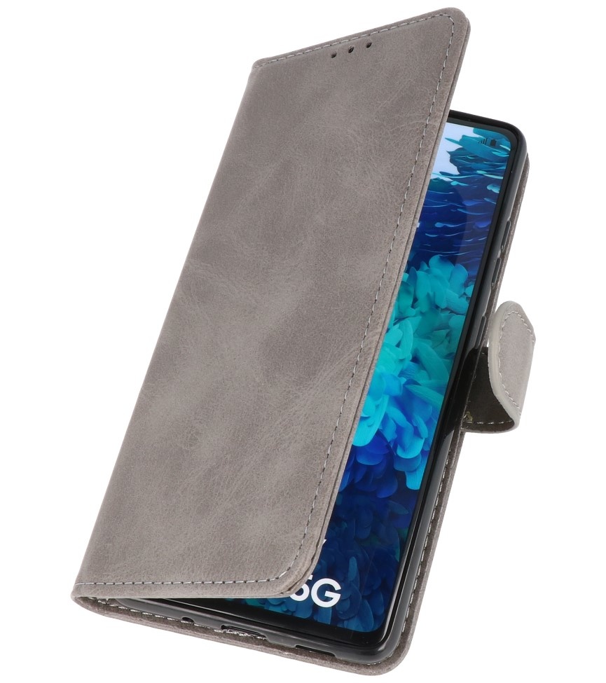 Custodia a portafoglio Bookstyle per Samsung Galaxy S20 FE Grigio