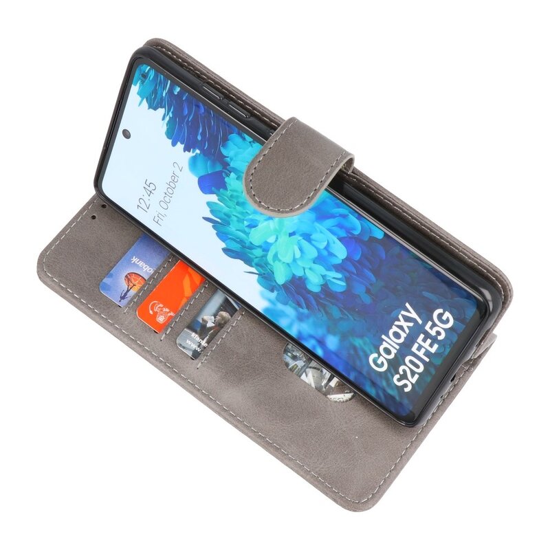Bookstyle Wallet Cases Case for Samsung Galaxy S20 FE Gray