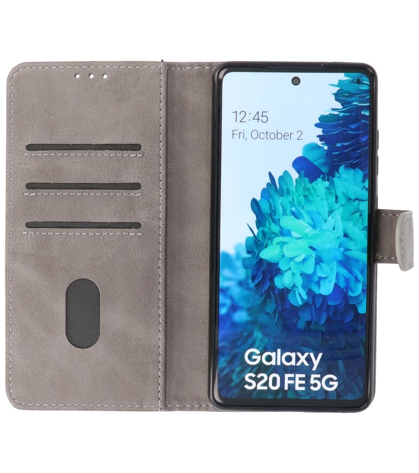 Étuis Portefeuille Bookstyle pour Samsung Galaxy S20 FE Gris